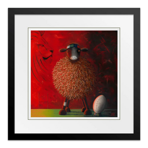 Lions Ewenited 18" Framed in Black