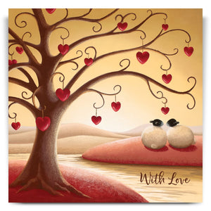 Under The Tree Of Love Greetings Card
